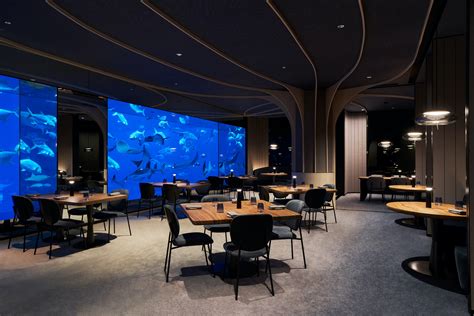 Oceanic restaurant - Underwater fine-dining experience serving modern seafood creations at Resorts World Sentosa